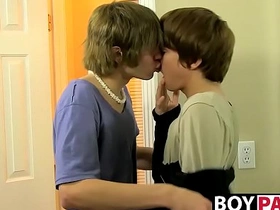 Super cute twink cums hard while getting his ass dicked