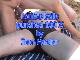Testicle boxing on louis by iron master